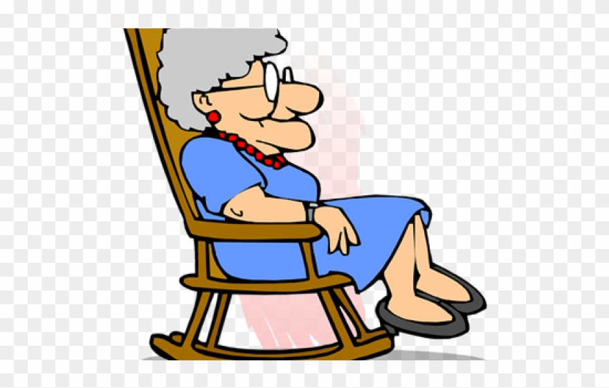 Sweets Clipart Grandma - Old Lady Rocking Chair Gif - Png Download