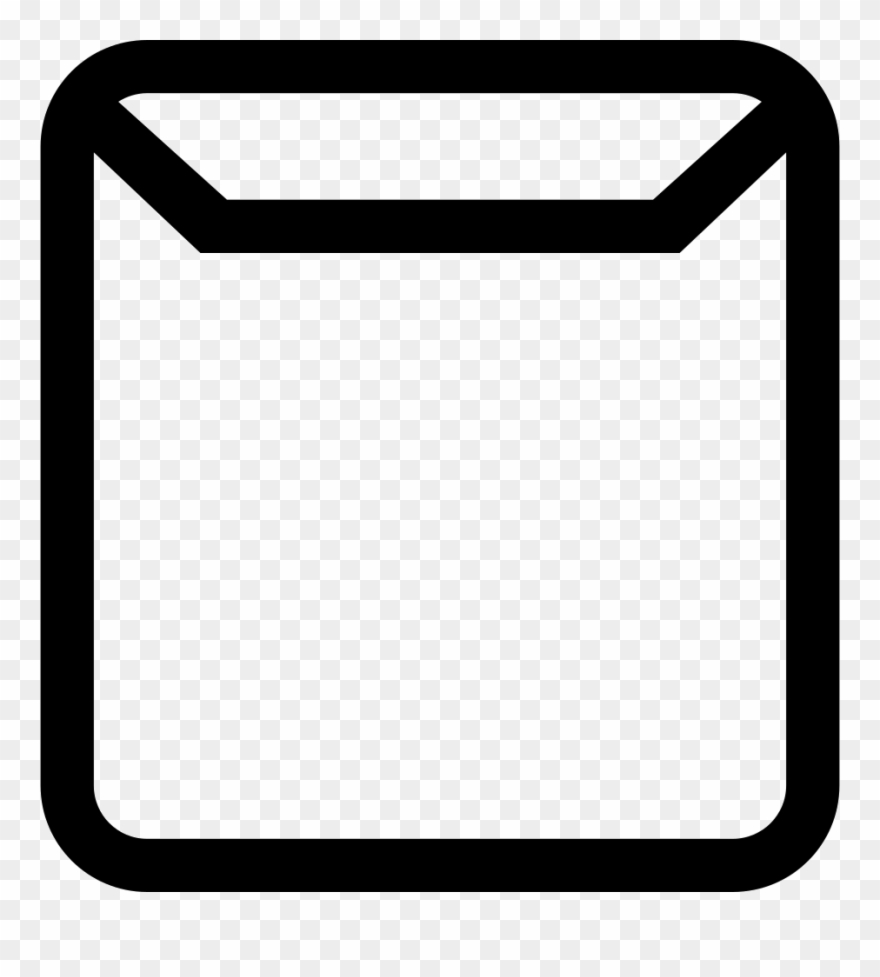 Jpg Black And White Email Square Outlined Interface - Icono Ventana Png Clipart