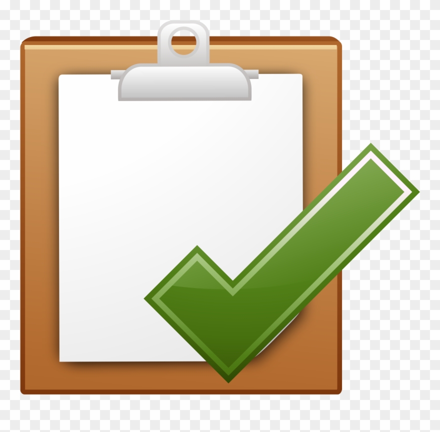 Clipboard And Checkmark Gj40vuud L - Paper - Png Download