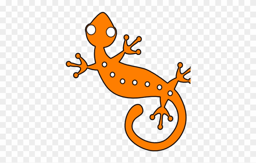 Gecko Clipart Orange - House Gecko Clip Art - Png Download