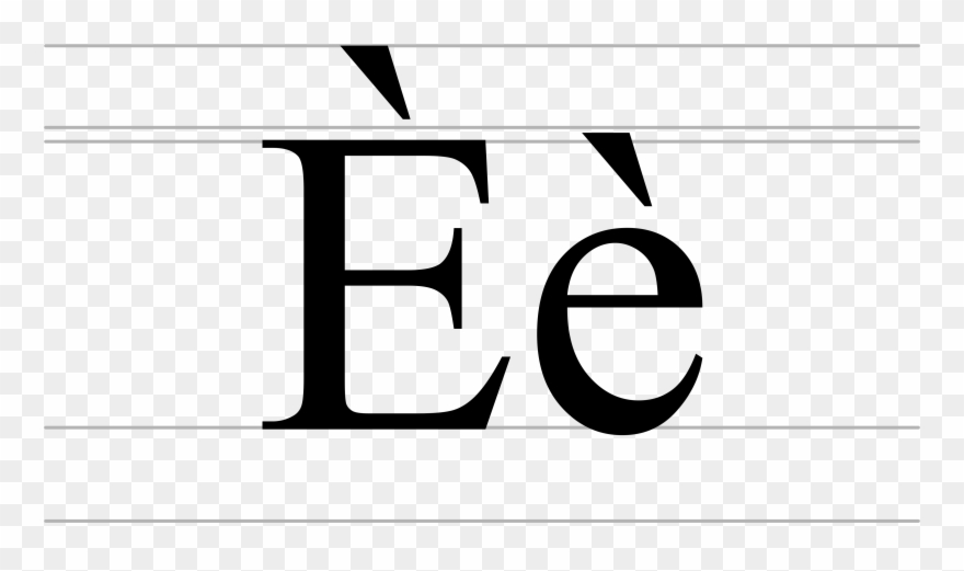 Cyrillic Letter Ye With Grave - Upper And Lower Case E Clipart