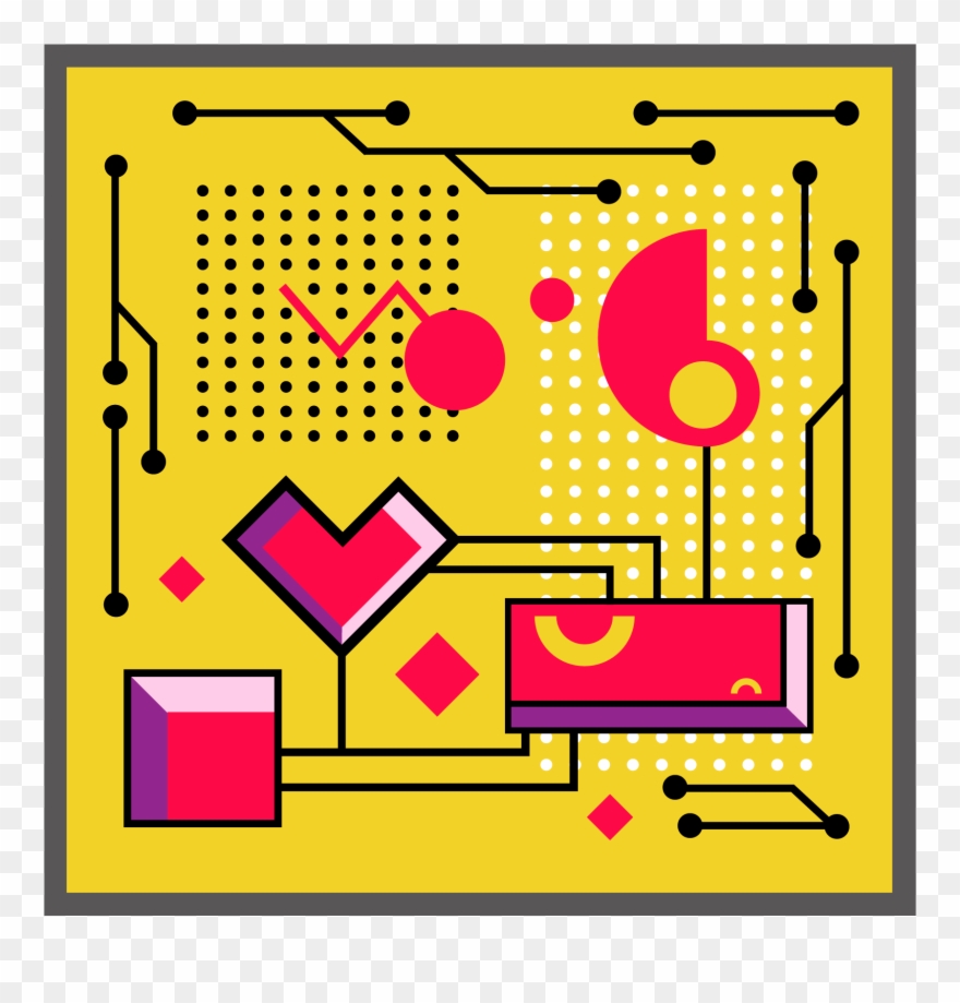 Memphis Style Geometry High Saturation Png And Vector Clipart