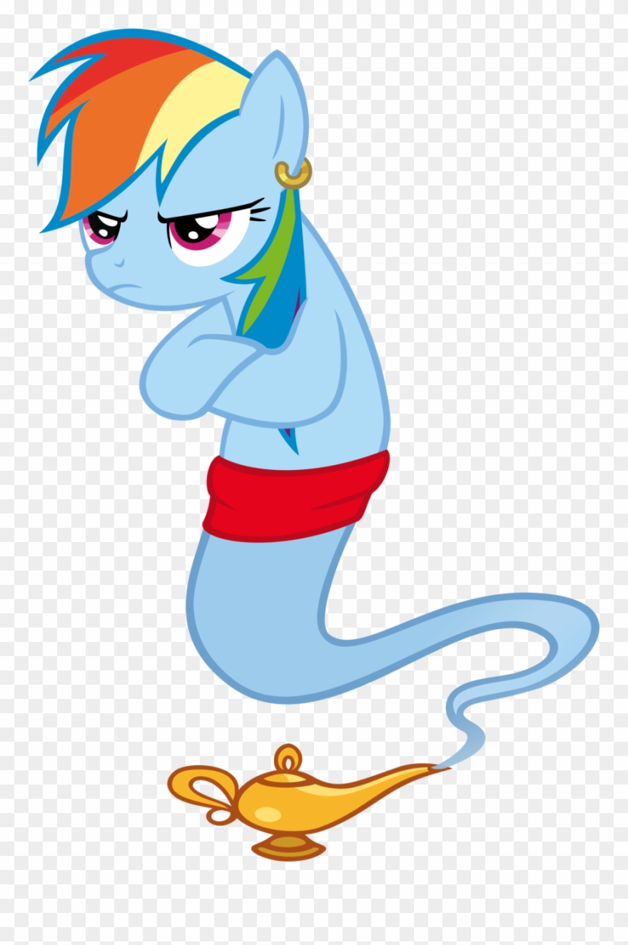 Rainbow Dash Princess Luna Applejack Pony Derpy Hooves - Genie Mlp Rainbow Dash Clipart