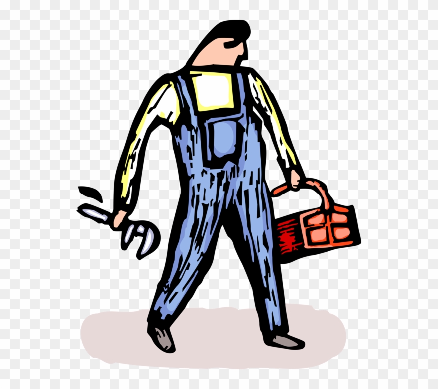 Vector Illustration Of Handyman Home Renovation Expert Clipart