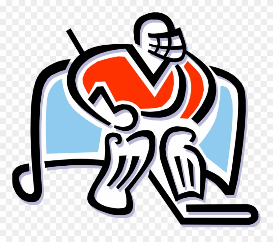 Download Vector Illustration Of Sport Of Ice Hockey Player Goalie