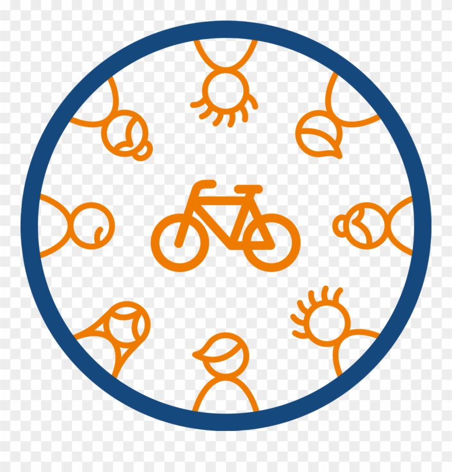 Mit Dem Fahrrad Zügig, Sicher Und Bequem Zu Ihren Zielen - Circle Clipart