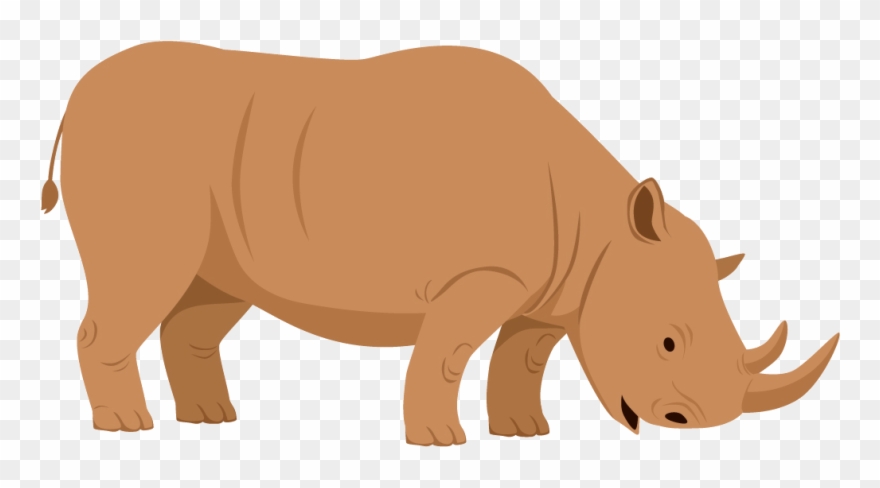 Free Clip Art For Teachers - Black Rhinoceros - Png Download