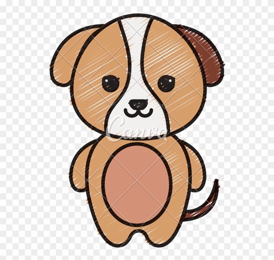 Clip Art Isolated Icons By Canva - Dog Kawaii - Png Download