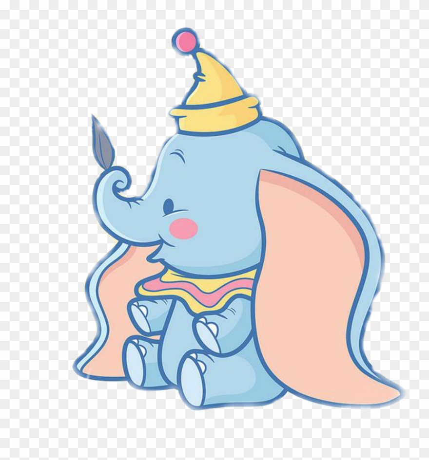 Kawaii Sticker - Cute Drawings Of Dumbo Clipart