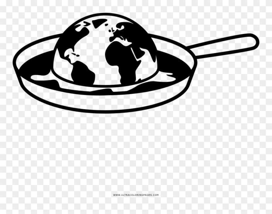 Global Warming Coloring Page - Climate Change Clipart Black And White - Png Download