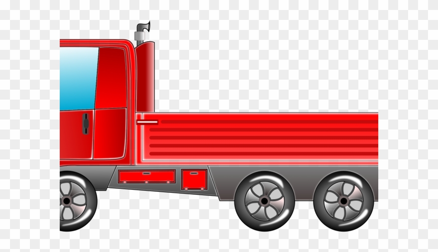 Cargo Truck Clipart 10 Wheeler Truck - Cartoon Open Truck - Png Download