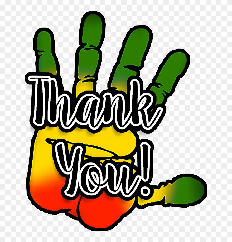 Paint Sticker - Rasta Thank You Card Clipart