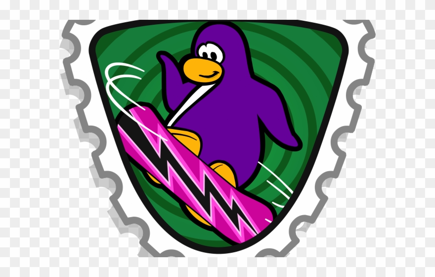 Snowboard Clipart Club Penguin - Club Penguin Extreme Stamp - Png Download