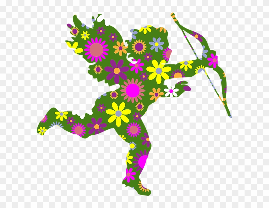 Cupid Stickers Messages Sticker-2 - Angel Silhouette Clipart