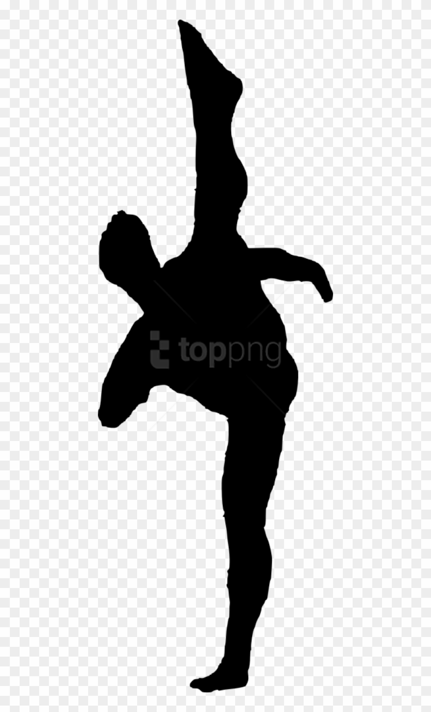 Karate Silhouette - Silhouette Clipart