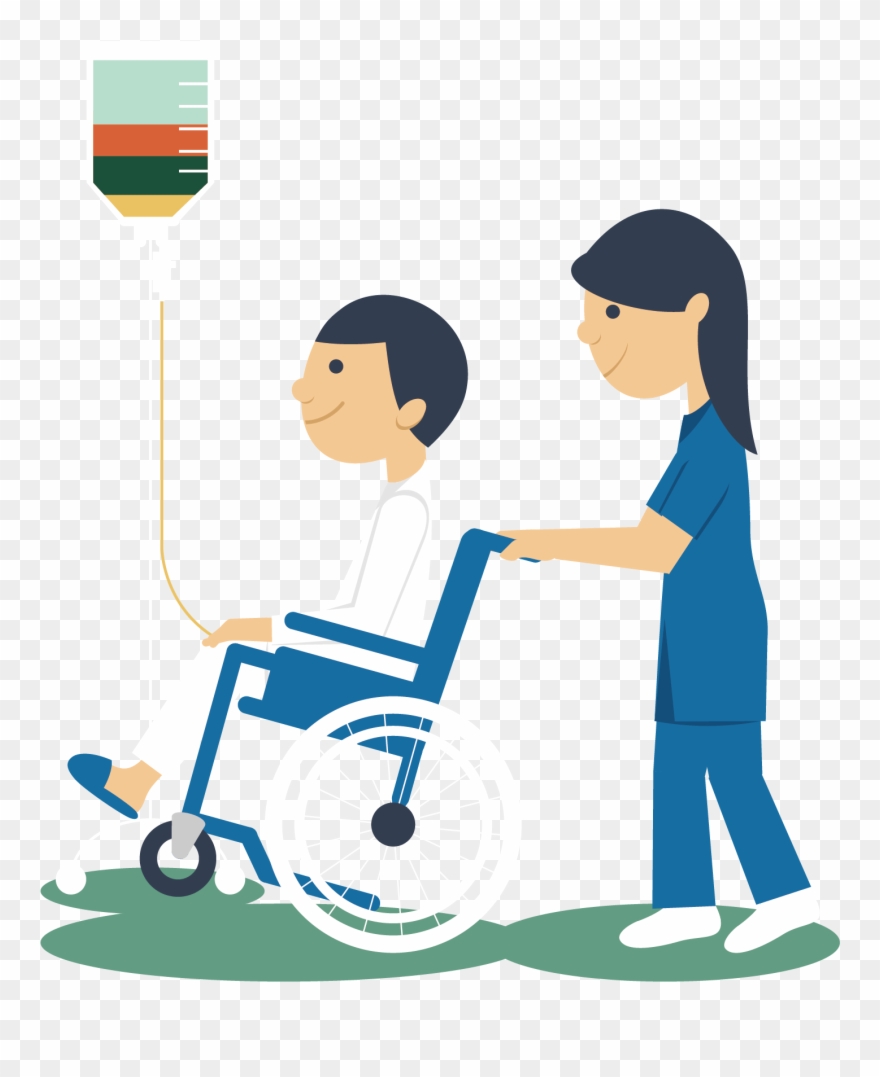 Insurance Clipart Critical Illness - Enfermera Y Paciente Vector - Png Download