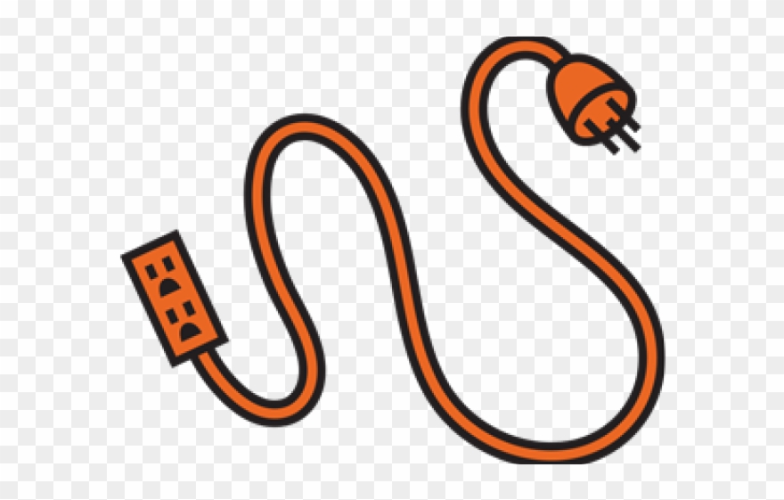Orange Extension Cord Clipart - Png Download