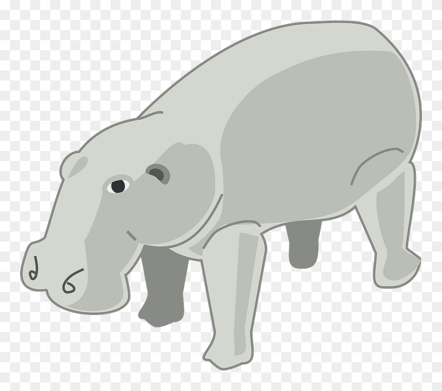 Hippopotamus Clipart - Animated Hippopotamus - Png Download