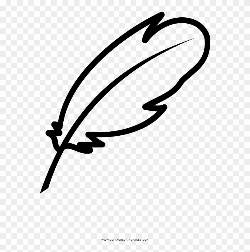 Quill Coloring Page - Line Art Clipart