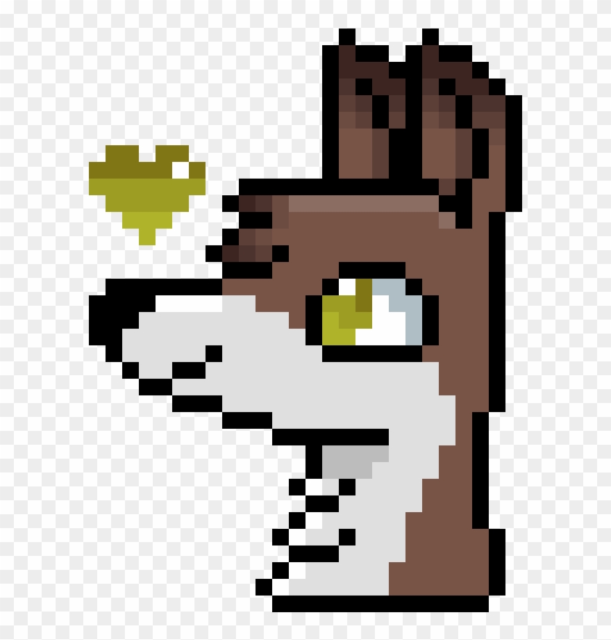 Brown Coyote - 拼 豆 簡單 圖案 Clipart