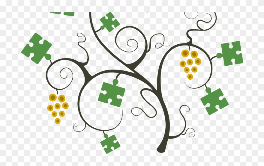 Grape Vine Puzzle - Vector Graphics Clipart
