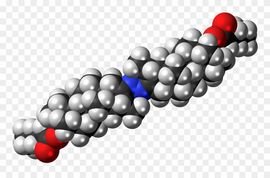 Bolazine Caproate Molecule Spacefill - Grape Clipart
