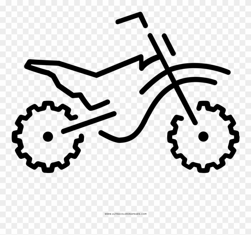 Motocross Coloring Page - Vector Graphics Clipart
