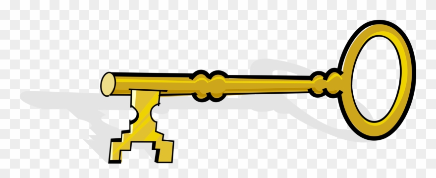 Vector Illustration Of Skeleton Security Key Unlocks Clipart