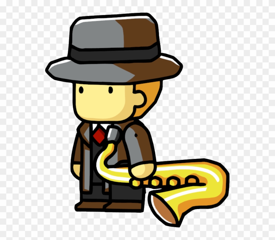 Saxophonist - Detective Scribblenauts Clipart