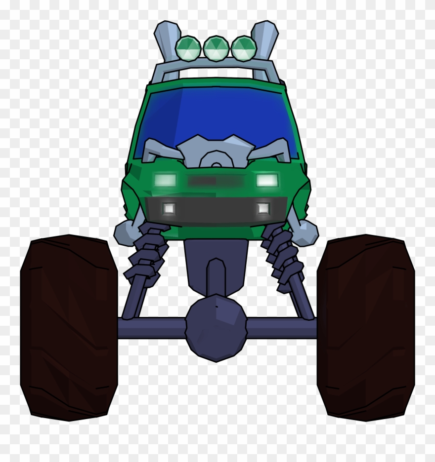 Monster Truck Cartoon Png Clipart Picture Front View - Monster Truck Front View Clipart Transparent Png