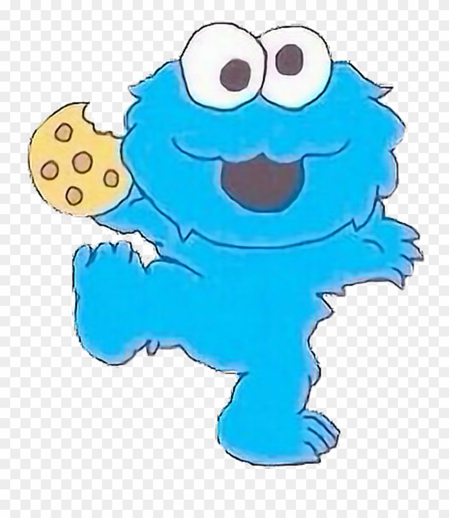 Cookiemonster Cookies Cartoon Tumblr Pastel Cute Freeto - Cookie Monster Clipart - Png Download