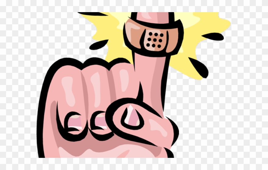 Wound Clipart Bandaid - Bandaid On Finger Clipart - Png Download