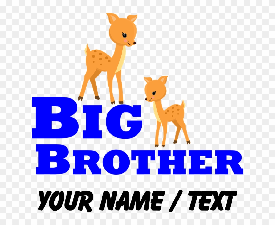 Custom Big Brother Deer Baby Gown - Animal Figure Clipart