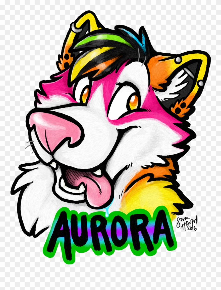 Aurora Digital Badge - Cartoon Clipart