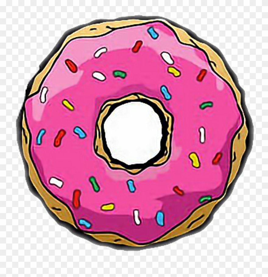 Rosquilla Dona Food Homer Homerosimpson Freetoedit - Donuts Simpsons Png Clipart