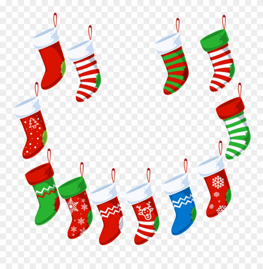 Christmas Clip Art License - Stockings Christmas Cartoon Free - Png Download