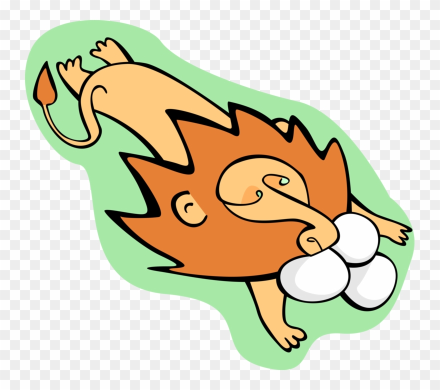 Vector Illustration Of African Male Circus Lion King Clipart