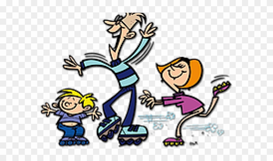 Family Clipart Roller Skating - Family Skate Clipart - Png Download