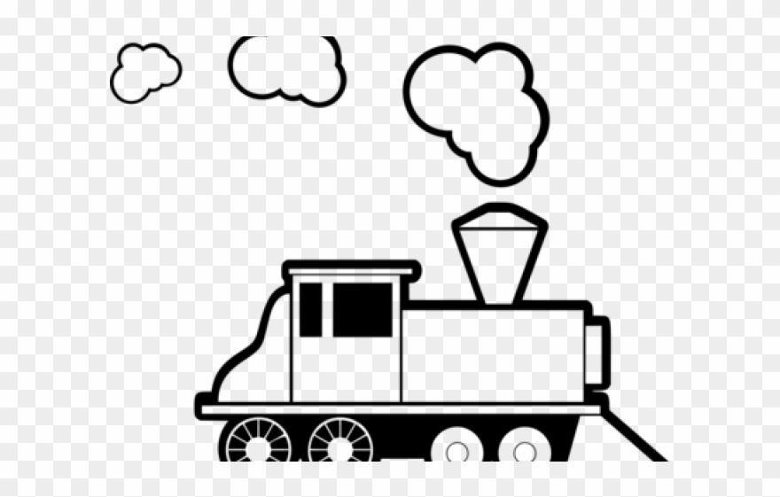 Locomotive Clipart Steampunk - Steam Engine Clipart Black And White - Png Download
