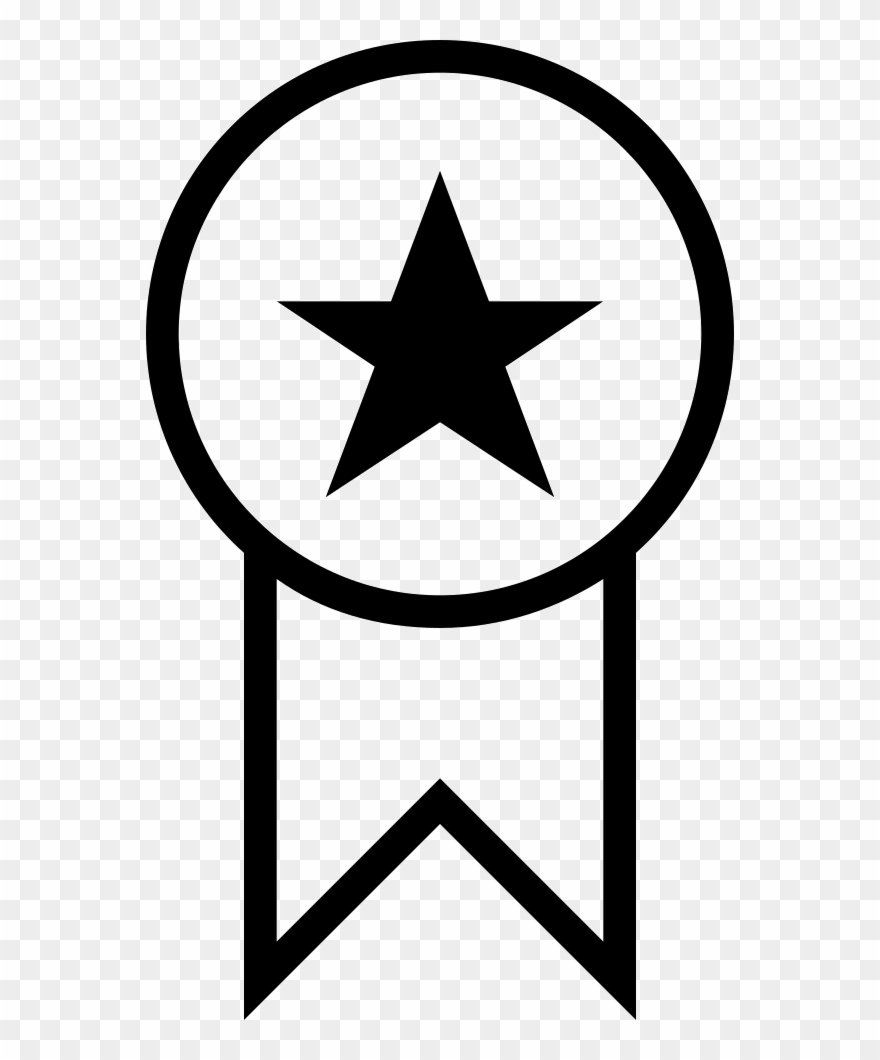 Award Badge With A Star For Sports Comments - Icon Clipart