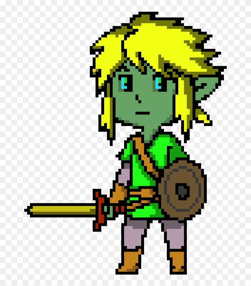 Zombie Link - Pixel Art Link Breath Of The Wild Clipart