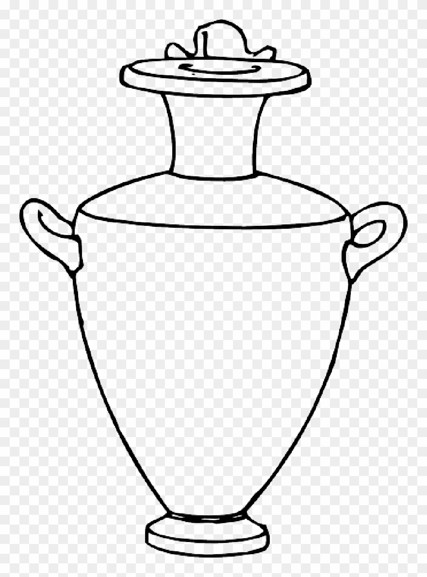 Greece Clipart Greek Pottery - Arte Griego Para Colorear - Png Download