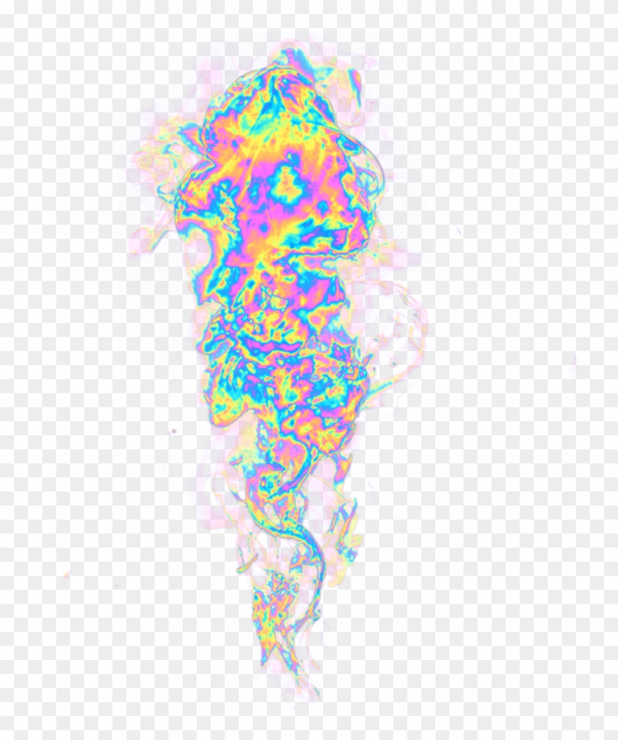 Smoke Steam Holo Holographic Colorful Rainbow Pastel - Map Clipart