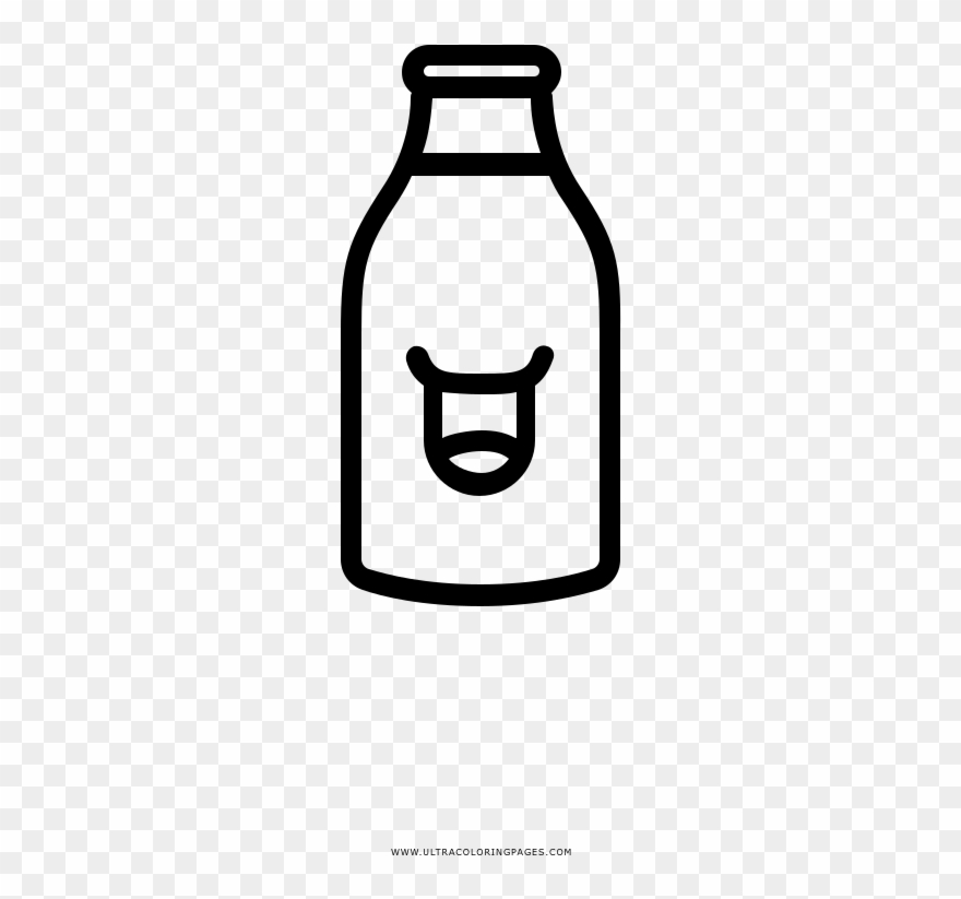 Milk Bottle Coloring Page Clipart