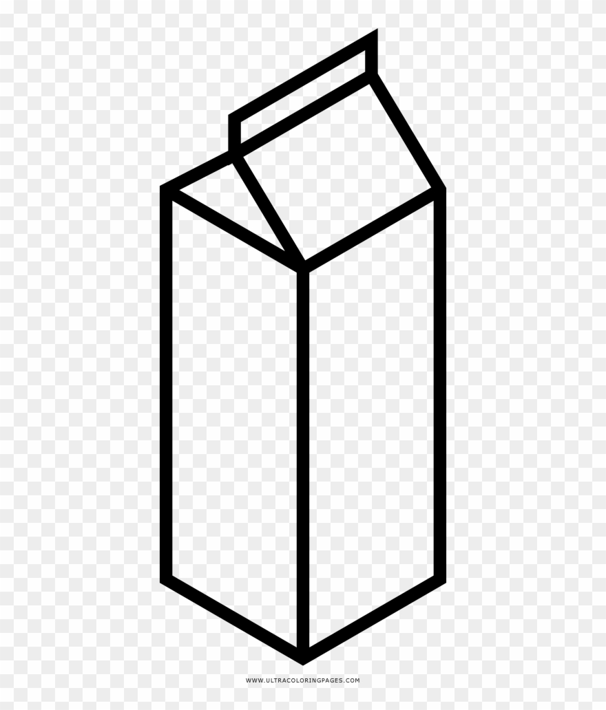 Milk Carton Coloring Page - Caixa De Leite Para Colorir Clipart