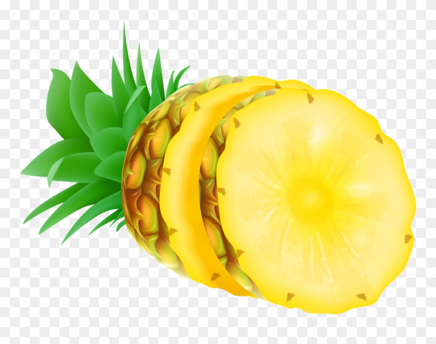 Golden Pineapple Pattern Clipart