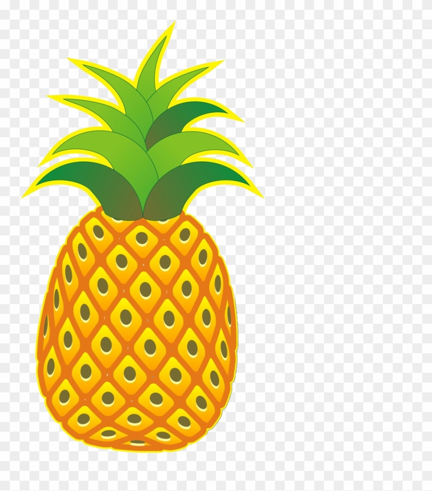 Pineapple Png File - Pineapple Cartoon No Background Clipart
