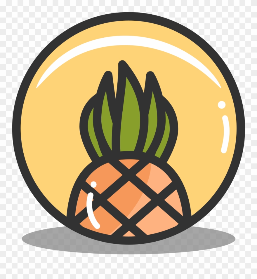 Button Pineapple Icon - Png Icon Tropical Clipart