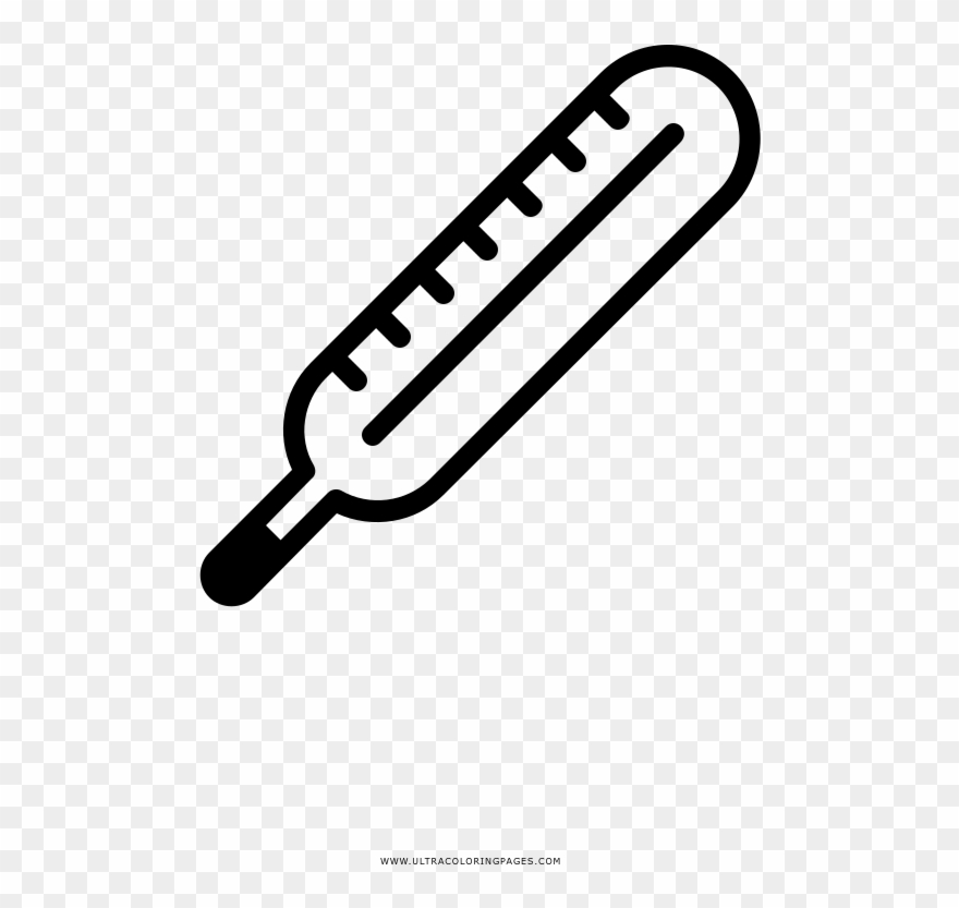 Thermometer Coloring Page Clipart