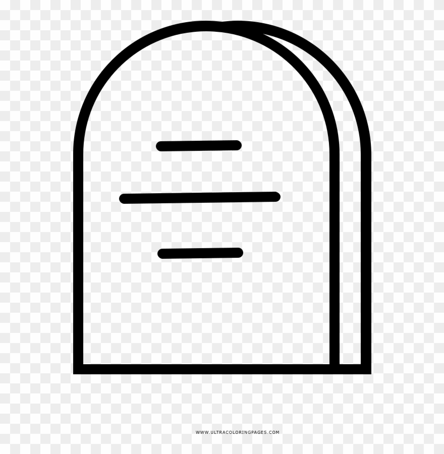 Tombstone Coloring Page - Desenho De Lapide Para Colorir Clipart